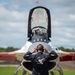 The U.S. Air Force F-16 Viper Demonstration Team performs at the Quinte International Airshow