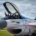 The U.S. Air Force F-16 Viper Demonstration Team performs at the Quinte International Airshow