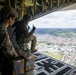 U.S. Army Green Berets perform air drop training with U.S. Air Force Airmen