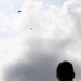 U.S. Army Green Berets perform freefall airborne jump with U.S. Air Force Airmen