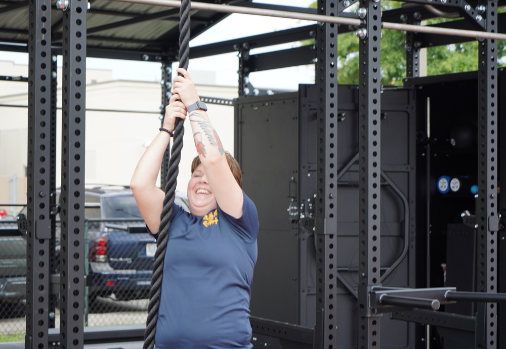 Huntington Hall receives Navy's first 24/7 outdoor fitness pavilion