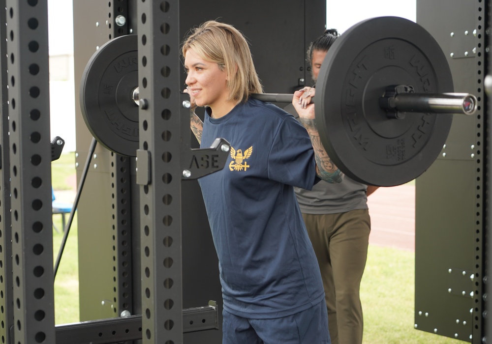 Huntington Hall receives Navy's first 24/7 outdoor fitness pavilion