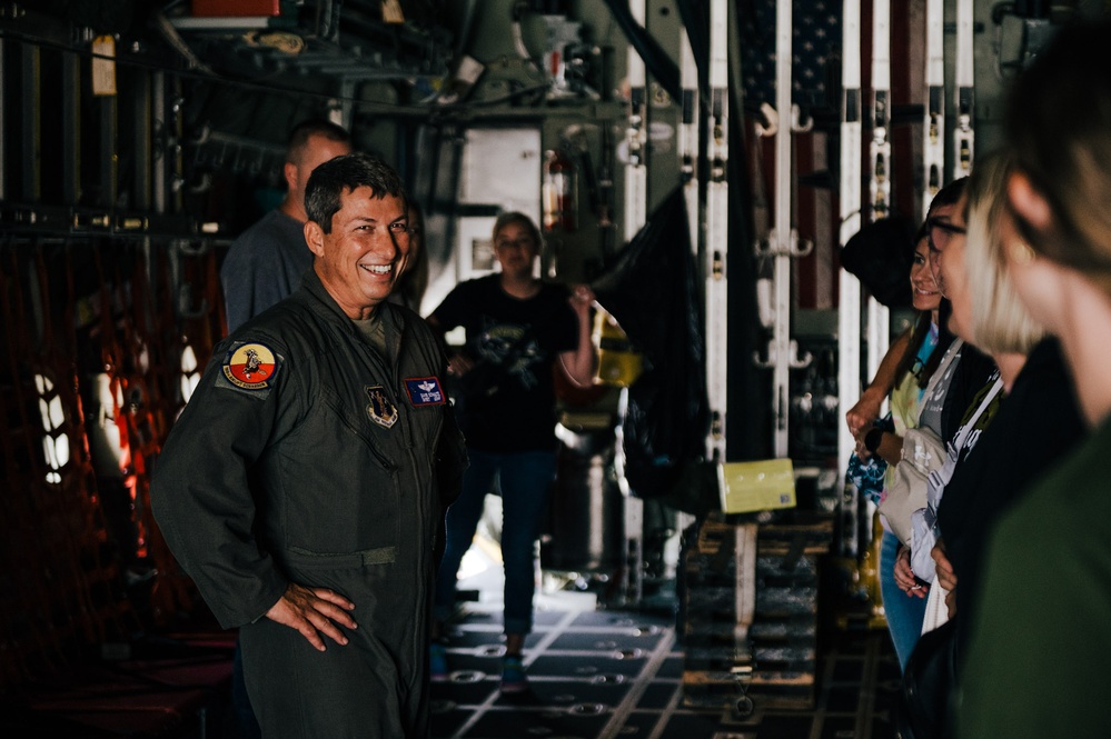 Local educators take flight on a C-130 Hercules