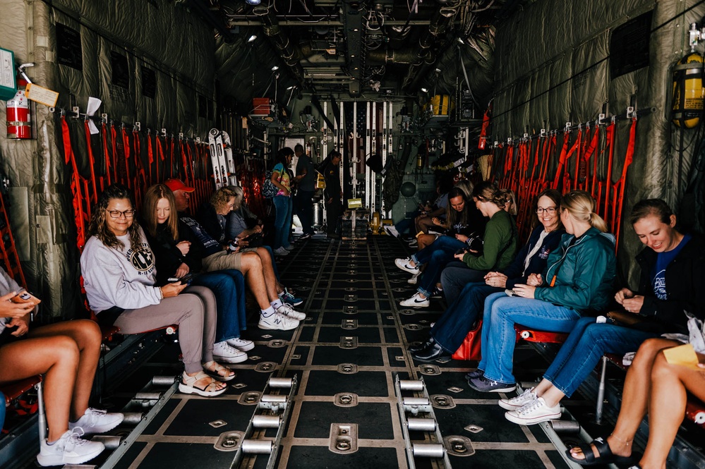 Local educators take flight on a C-130 Hercules