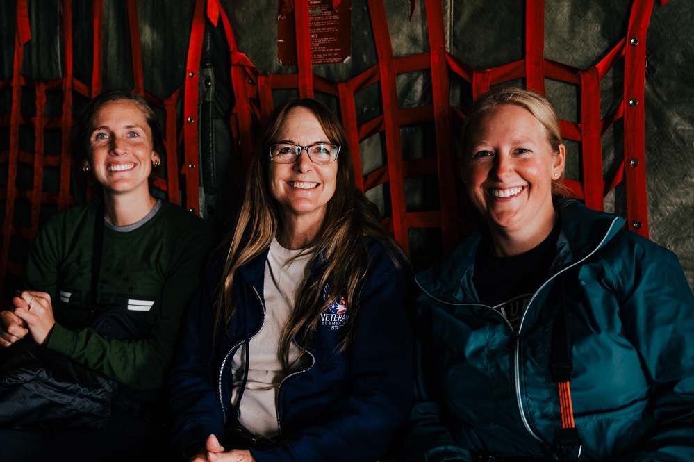 Local educators take flight on a C-130 Hercules