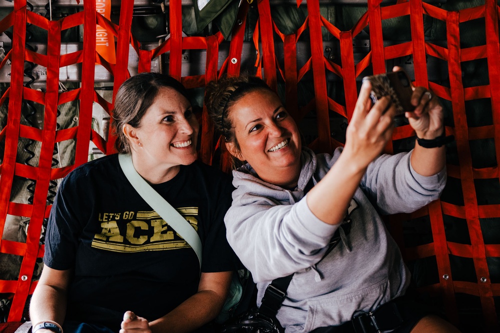 Local educators take flight on a C-130 Hercules