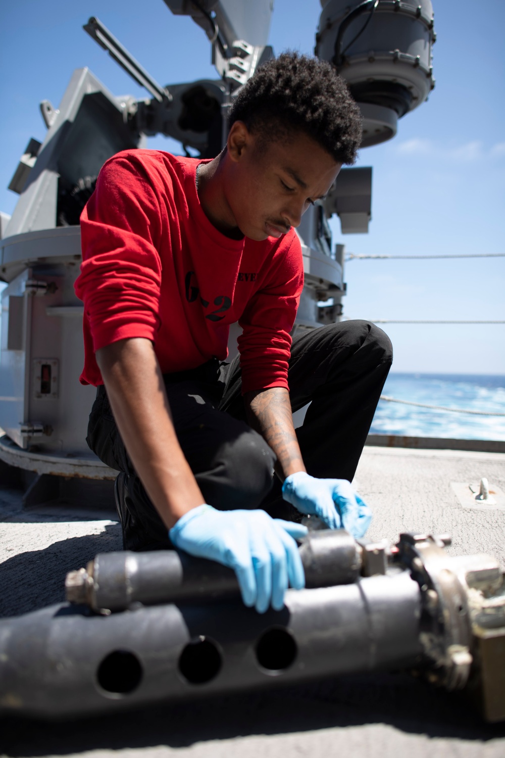 Sailors Conduct Maintenance Aboard USS Carl Vinson