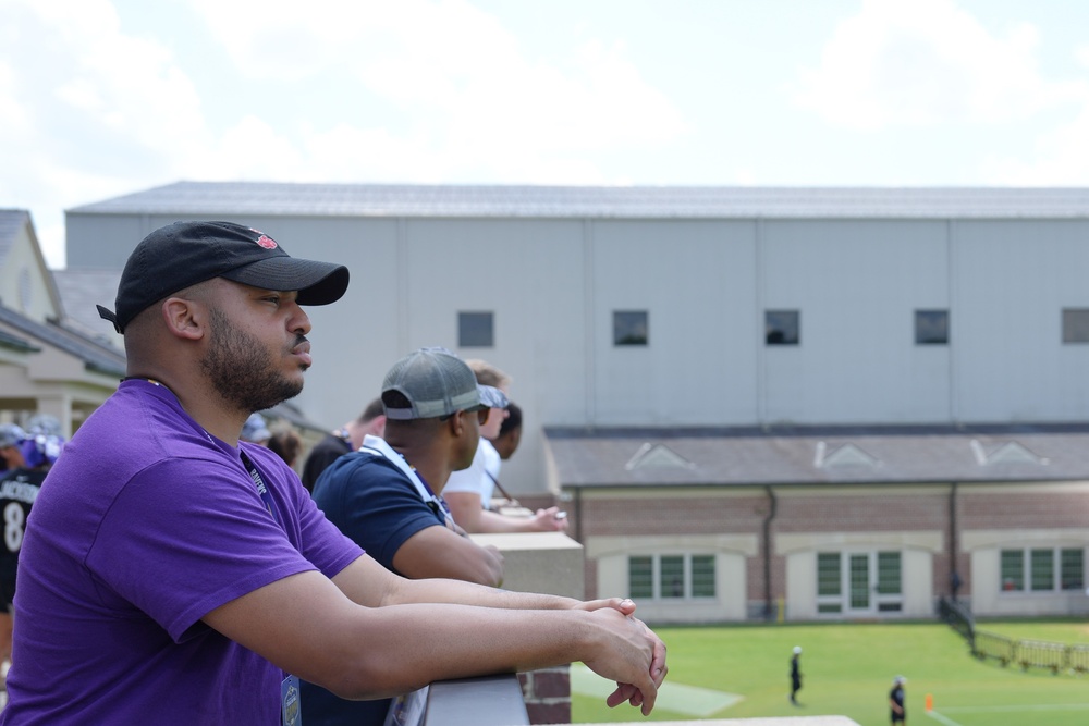 Fort Meade Service Members attend Baltimore Ravens Training Camp