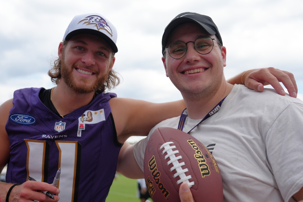 Fort Meade Service Members attend Baltimore Ravens Training Camp