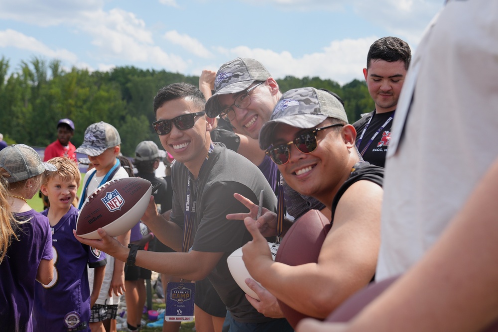 Fort Meade Service Members attend Baltimore Ravens Training Camp