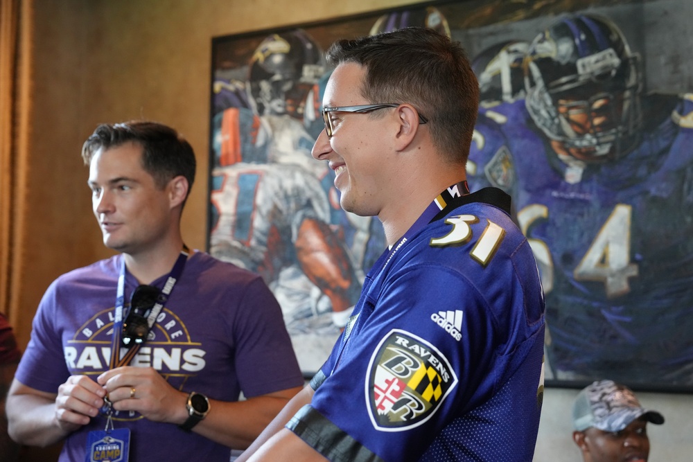 Fort Meade Service Members attend Baltimore Ravens Training Camp