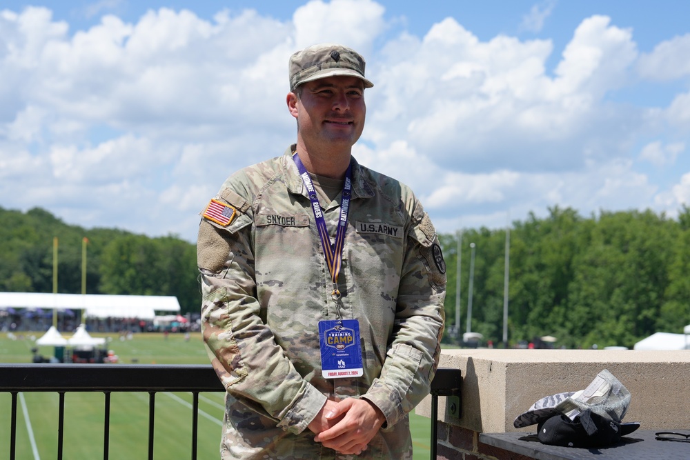 Fort Meade Service Members attend Baltimore Ravens Training Camp