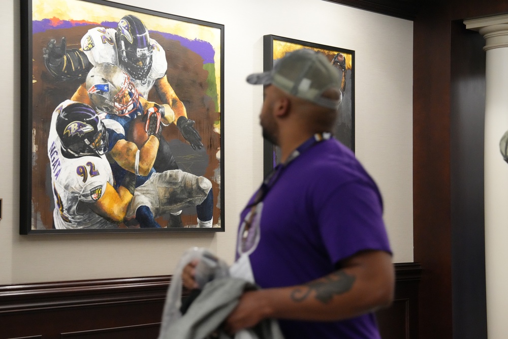 Fort Meade Service Members attend Baltimore Ravens Training Camp