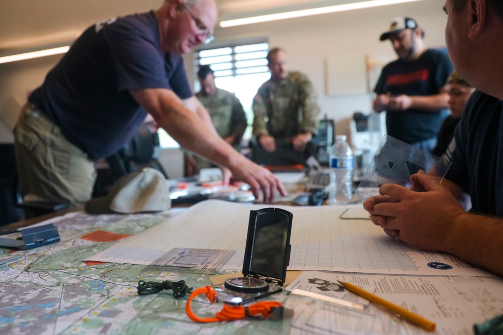 Western Regional Counterdrug Training Center instructors teach land navigation course at Quinault Indian Nation Emergency Management Department