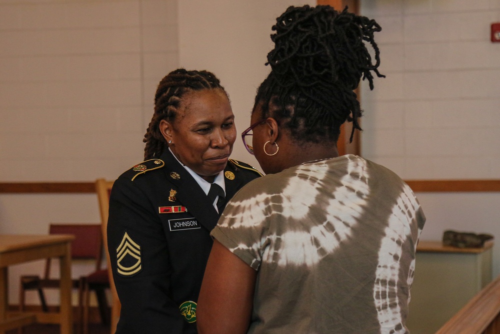 Sgt. 1st Class Sheniqua Johnson Promotion and Reenlistment Ceremony