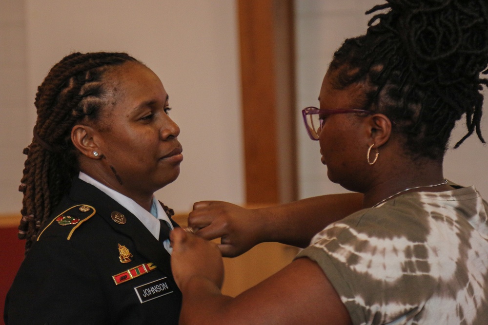 Sgt. 1st Class Sheniqua Johnson Promotion and Reenlistment Ceremony
