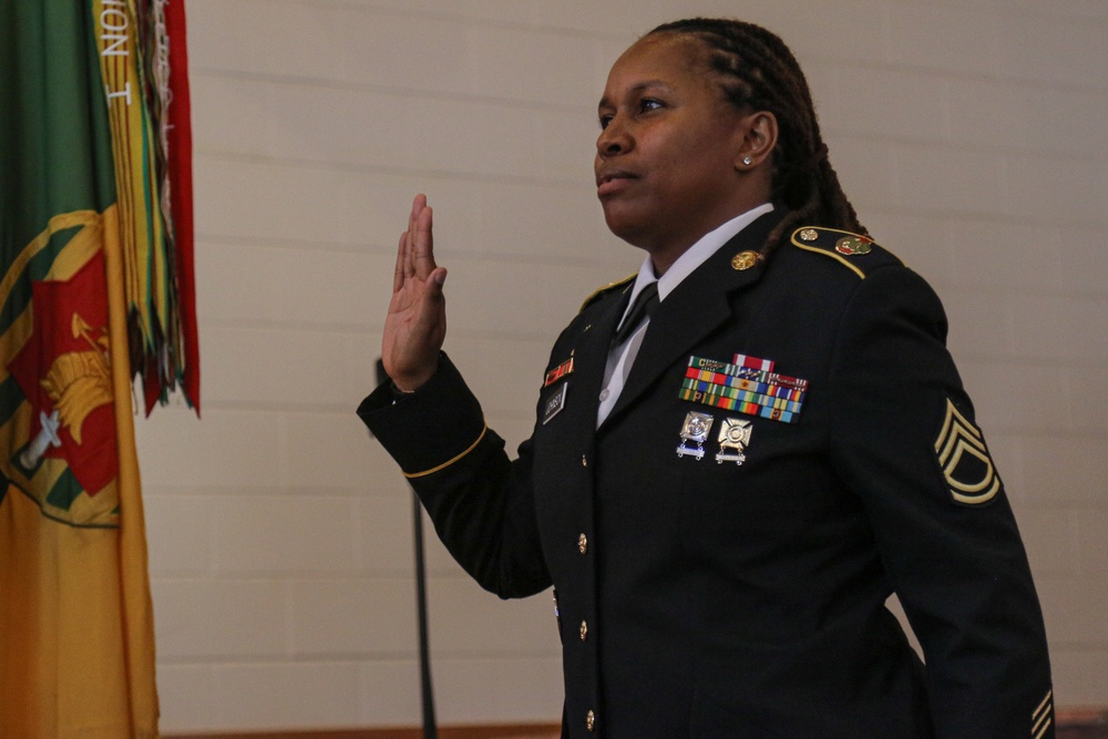 Sgt. 1st Class Sheniqua Johnson Promotion and Reenlistment Ceremony