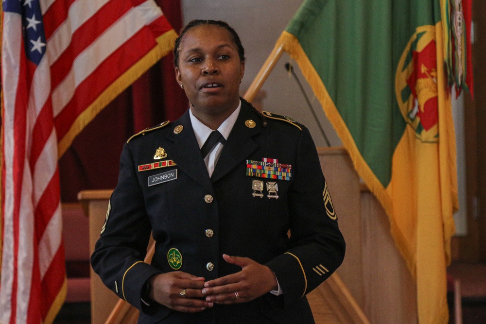 Sgt. 1st Class Sheniqua Johnson Promotion and Reenlistment Ceremony