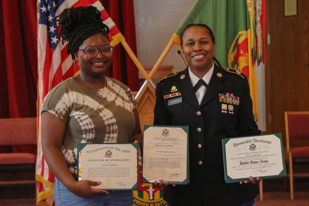 Sgt. 1st Class Sheniqua Johnson Promotion and Reenlistment Ceremony
