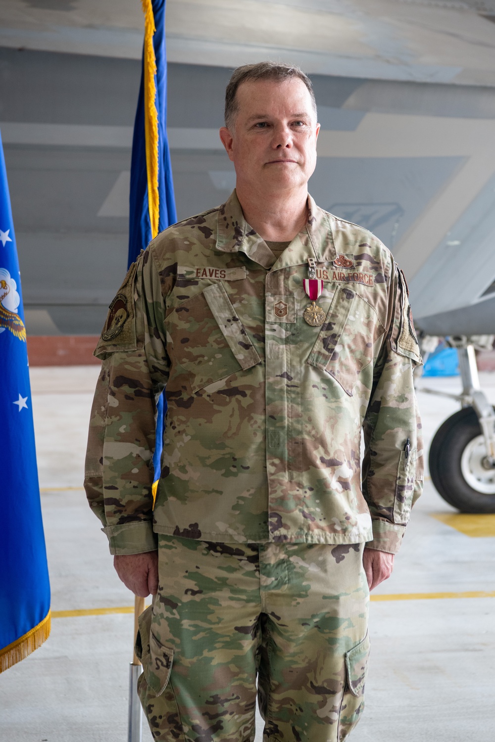 Master Sgt. John David Eaves retires