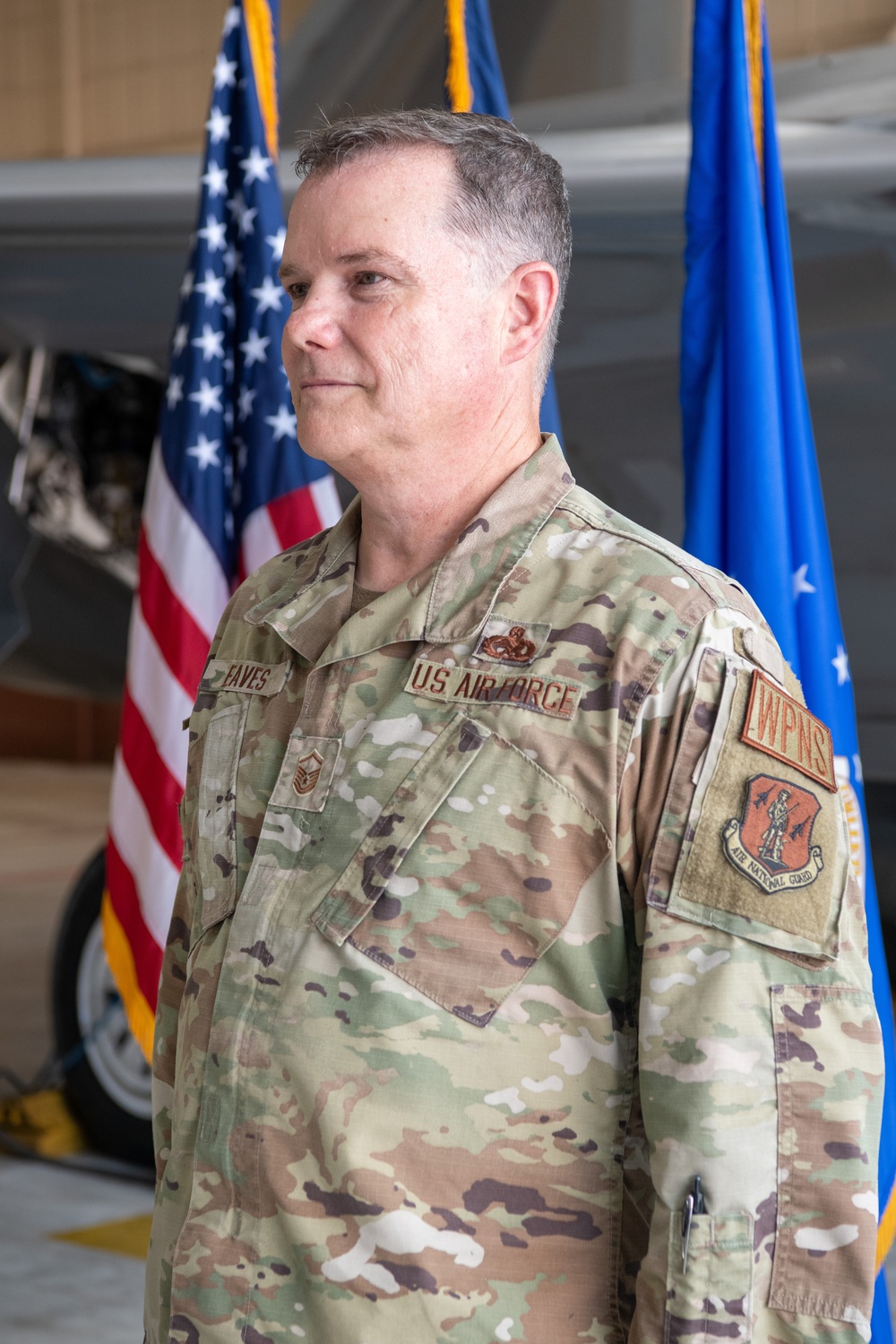 Master Sgt. John David Eaves retires