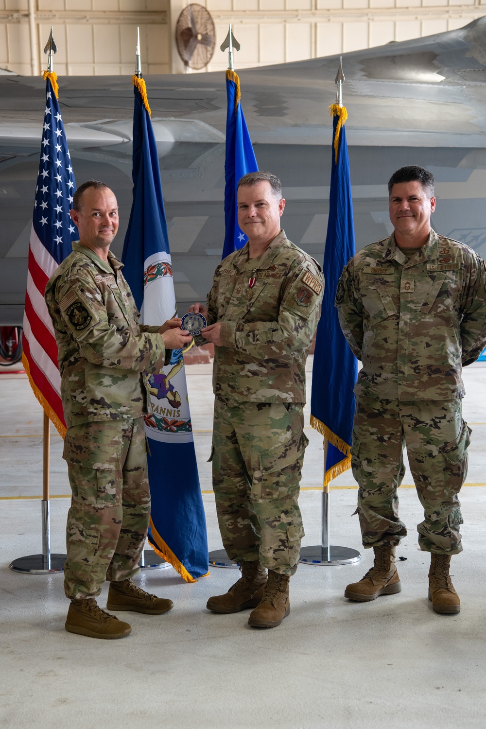 Master Sgt. John David Eaves retires