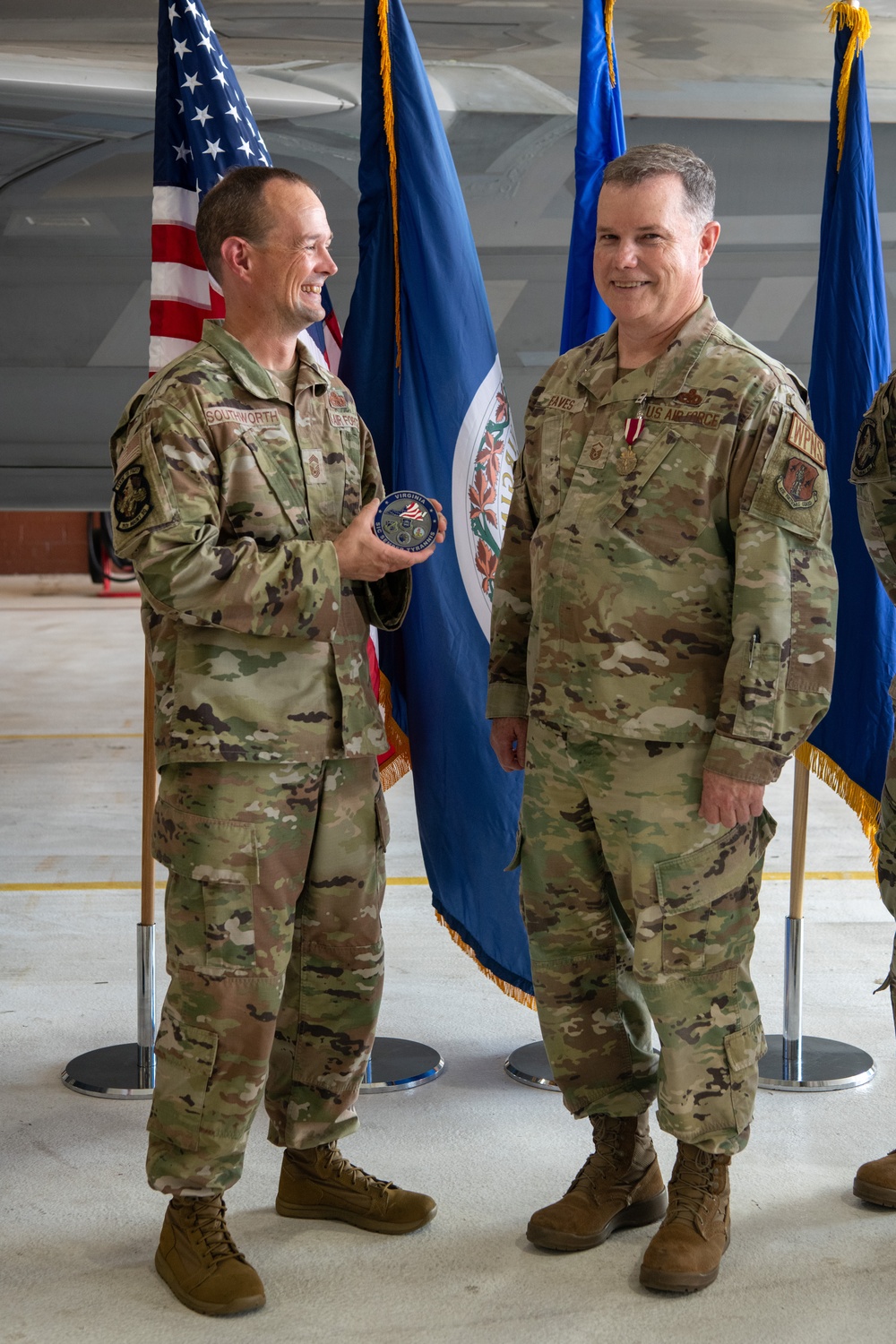 Master Sgt. John David Eaves retires