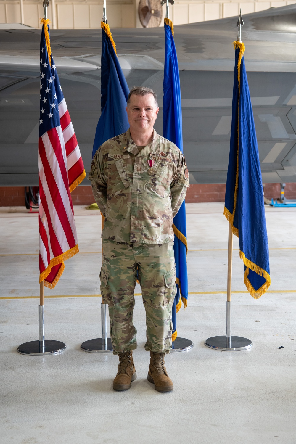 Master Sgt. John David Eaves retires