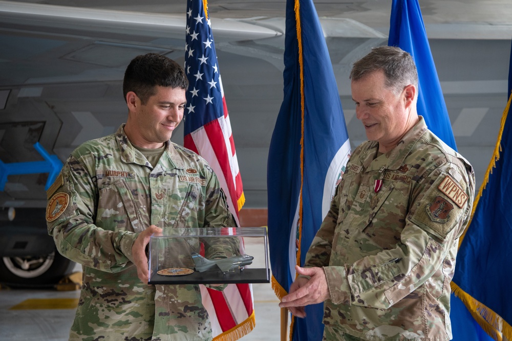 Master Sgt. John David Eaves retires