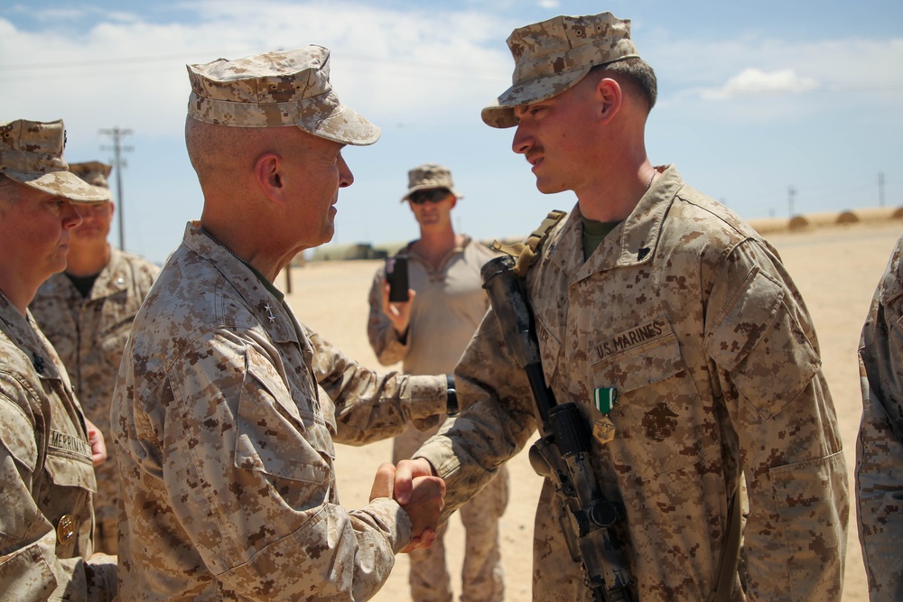 Marine and Sailors Awarded After Saving Marine's Life