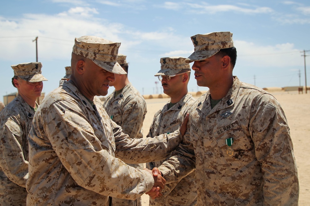 Marine and Sailors Awarded After Saving Marine's Life