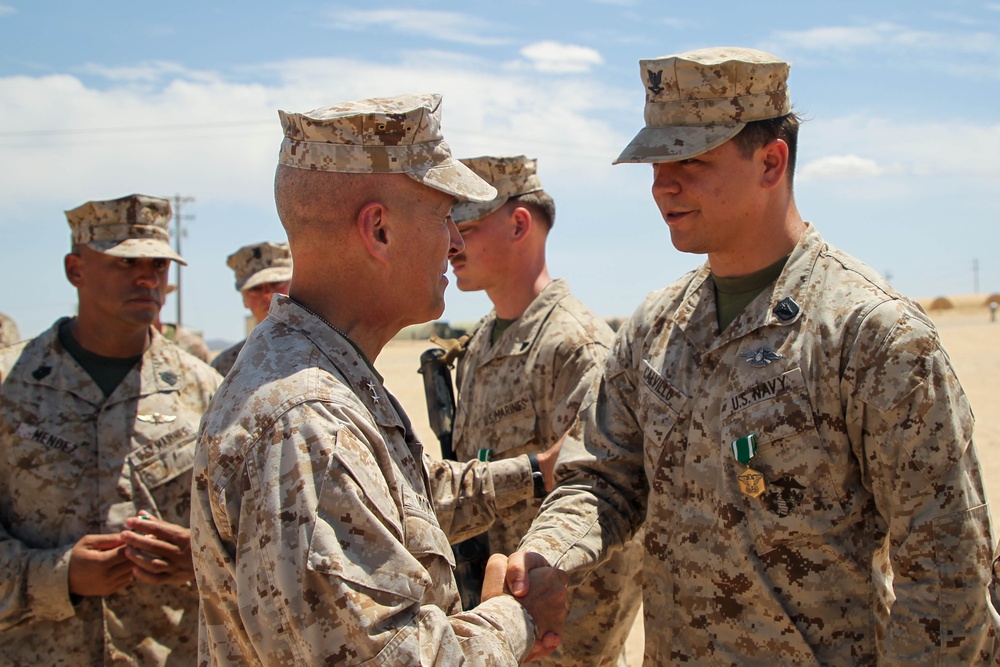 Marine and Sailors Awarded After Saving Marine's Life