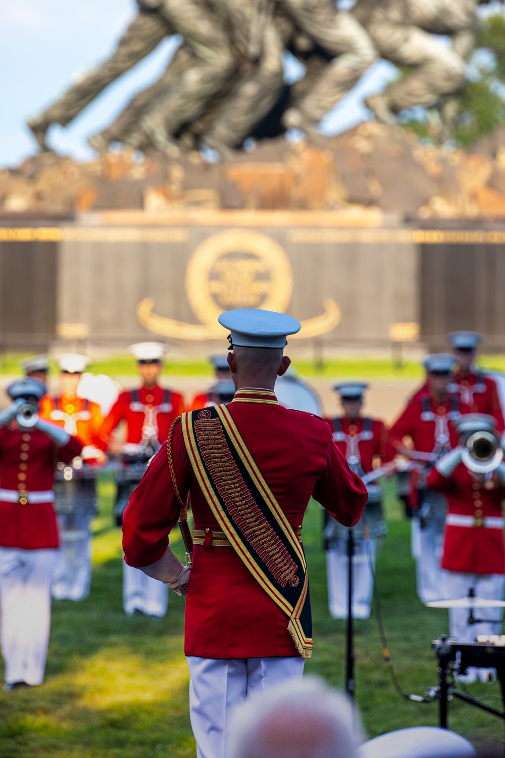 Lt. Gen. Anderson hosts the Sunset Parade 2024 at the USMC War Memorial
