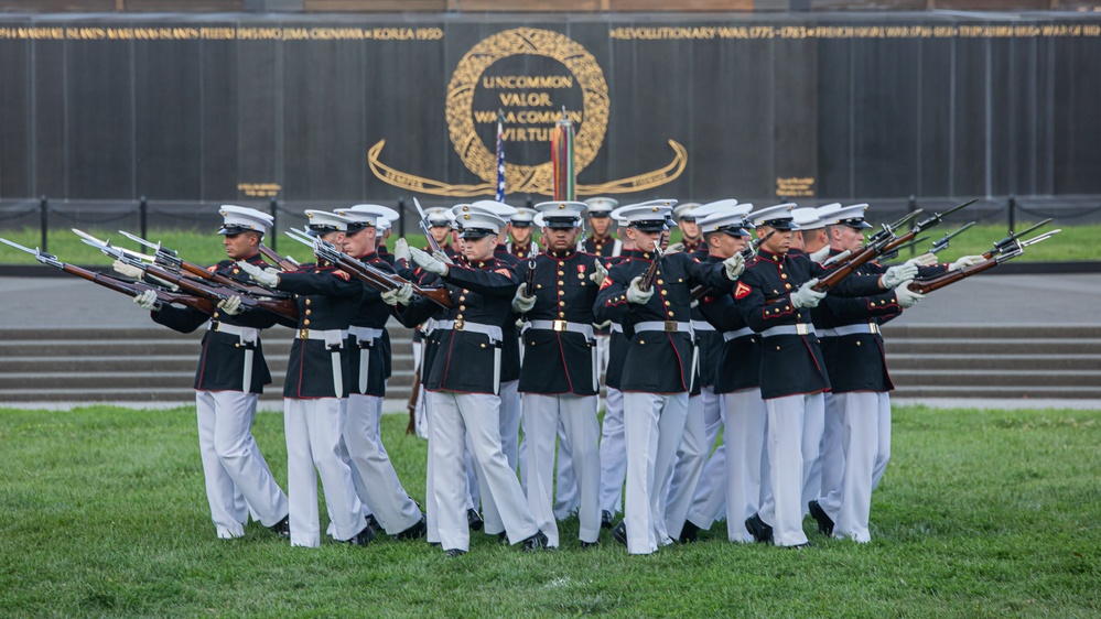 Lt. Gen. Anderson hosts the Sunset Parade 2024 at the USMC War Memorial