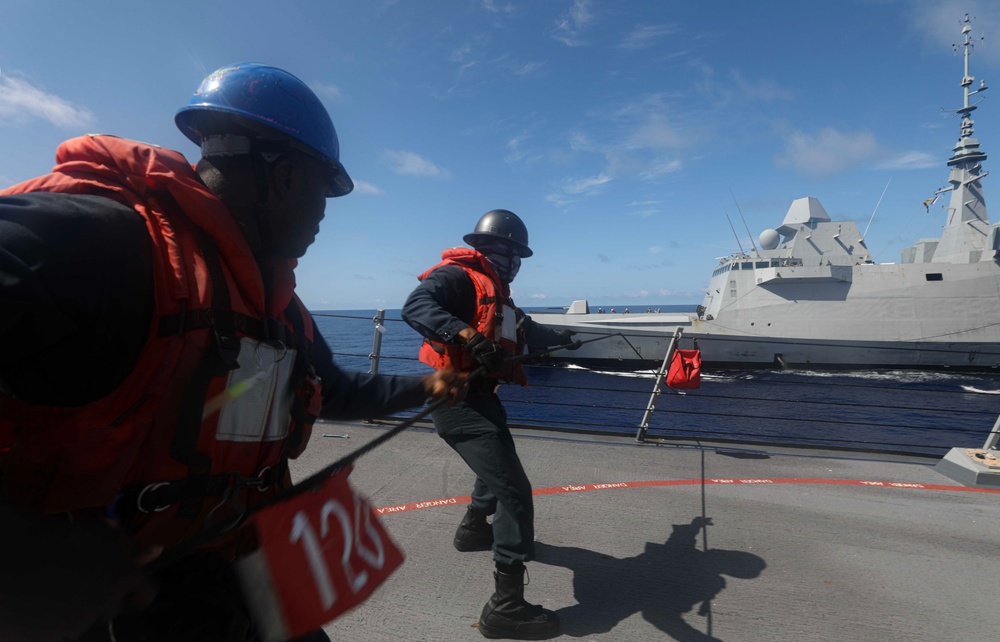 USS Dewey (DDG 105) Conducts Bilateral Operations with French Navy's FS Bretagne (D 655)