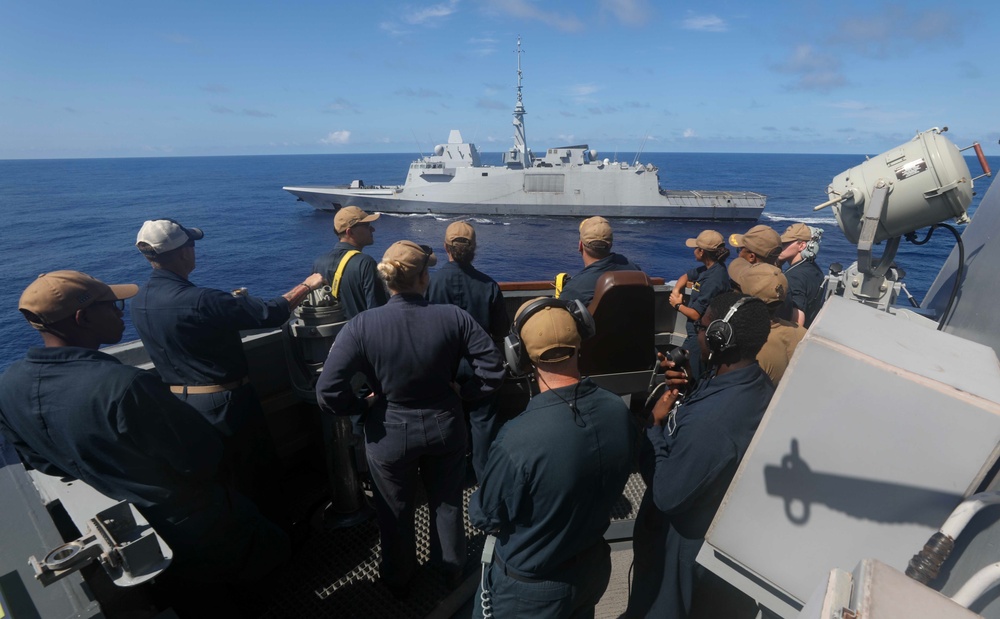 USS Dewey (DDG 105) Conducts Bilateral Operations with French Navy's FS Bretagne (D 655)