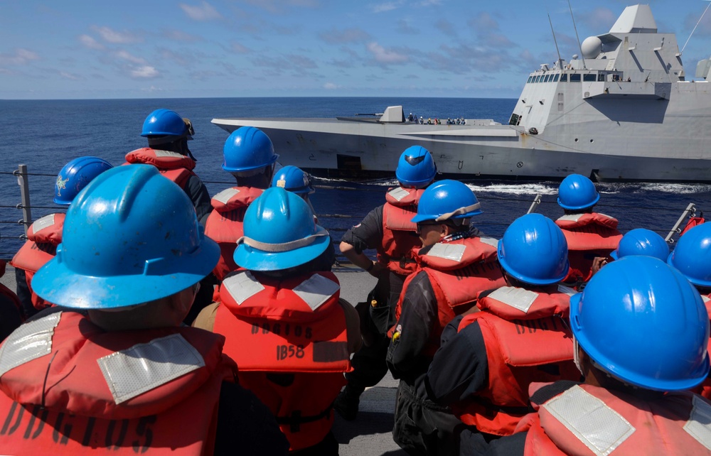 USS Dewey (DDG 105) Conducts Bilateral Operations with French Navy's FS Bretagne (D 655)