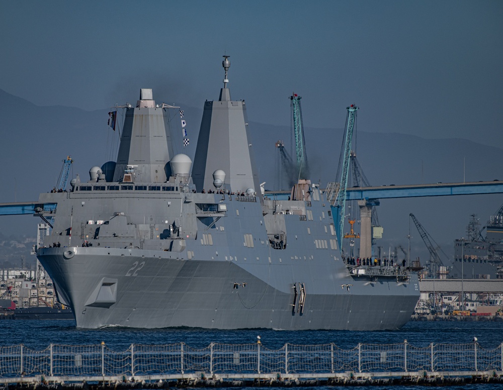 USS San Diego Departs for Japan