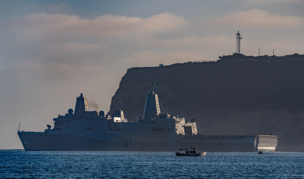 USS San Diego Departs for Japan