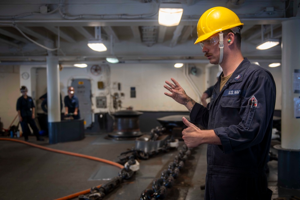 Blue Ridge Conducts Sea and Anchor While Departing Palau