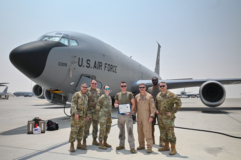 McConnell Airman recognized as AotW while deployed to USCENTCOM