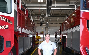 Career advice, lessons in persistence and good citizenship offered by highest-ranking civilian female in AF fire service