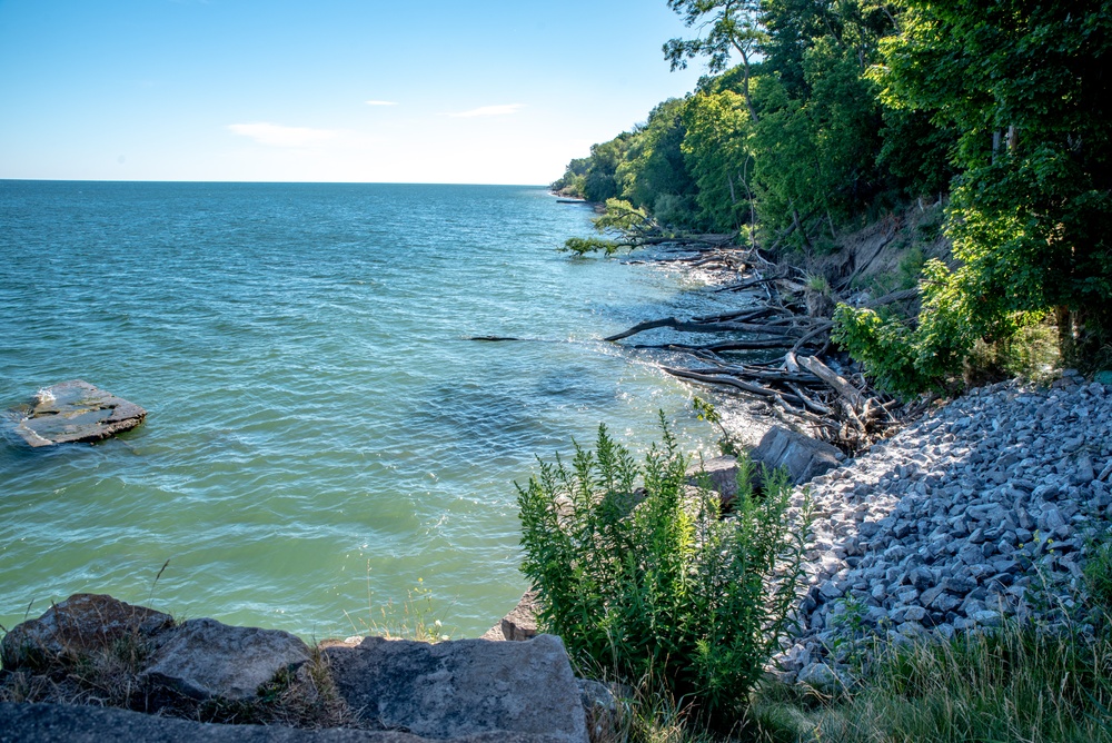 Erosion along the Lake Ontario shoreline at Old Fort Niagara