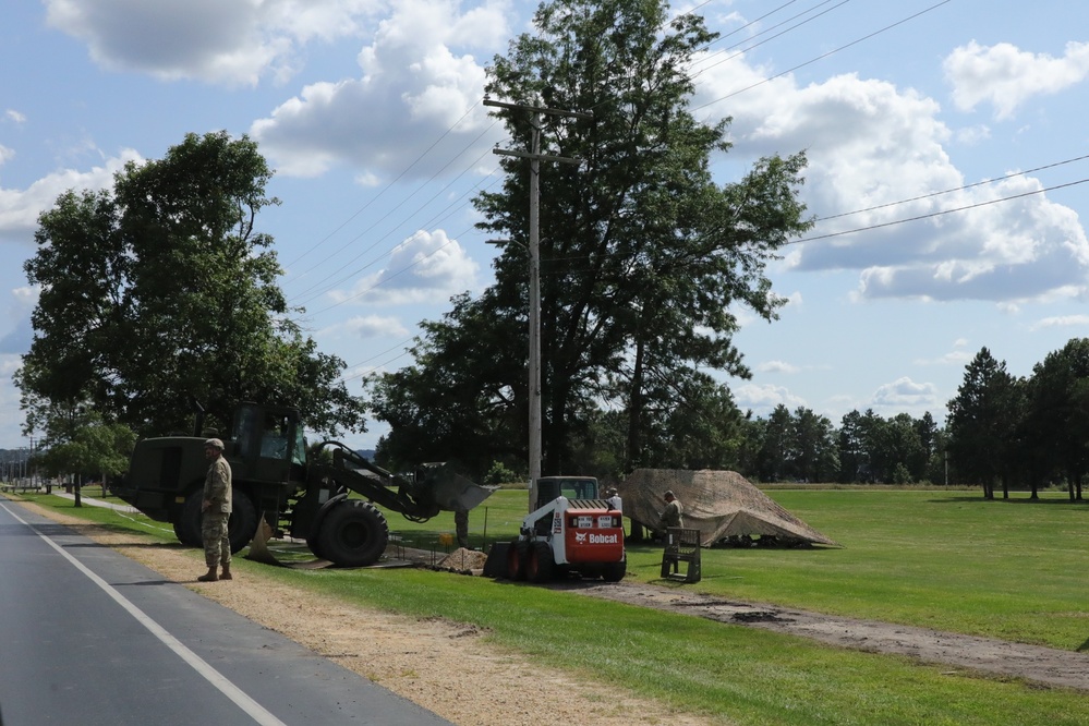 Soldiers with 612th Engineer Detachment complete Fort McCoy sidewalk troop project during CSTX 86-24-02