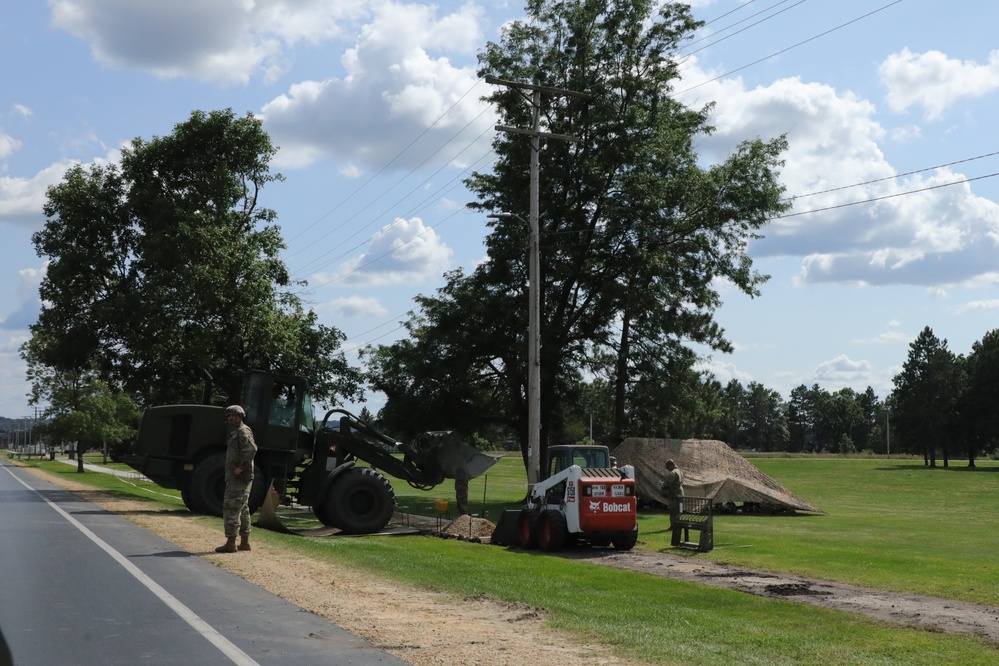 Soldiers with 612th Engineer Detachment complete Fort McCoy sidewalk troop project during CSTX 86-24-02