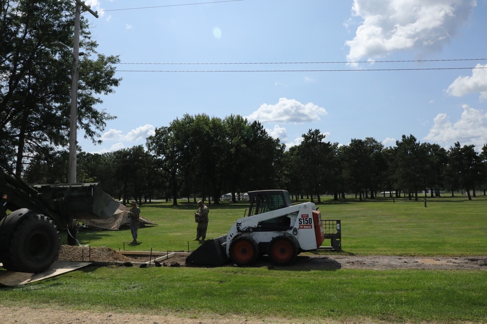 Soldiers with 612th Engineer Detachment complete Fort McCoy sidewalk troop project during CSTX 86-24-02