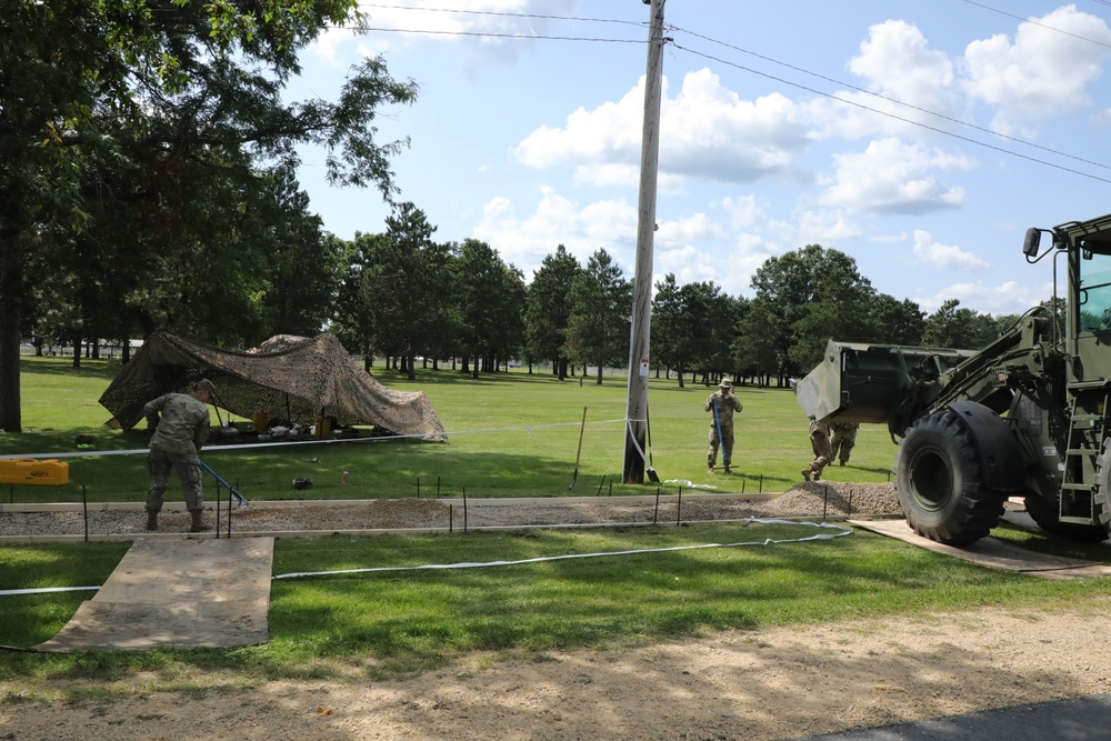 Soldiers with 612th Engineer Detachment complete Fort McCoy sidewalk troop project during CSTX 86-24-02