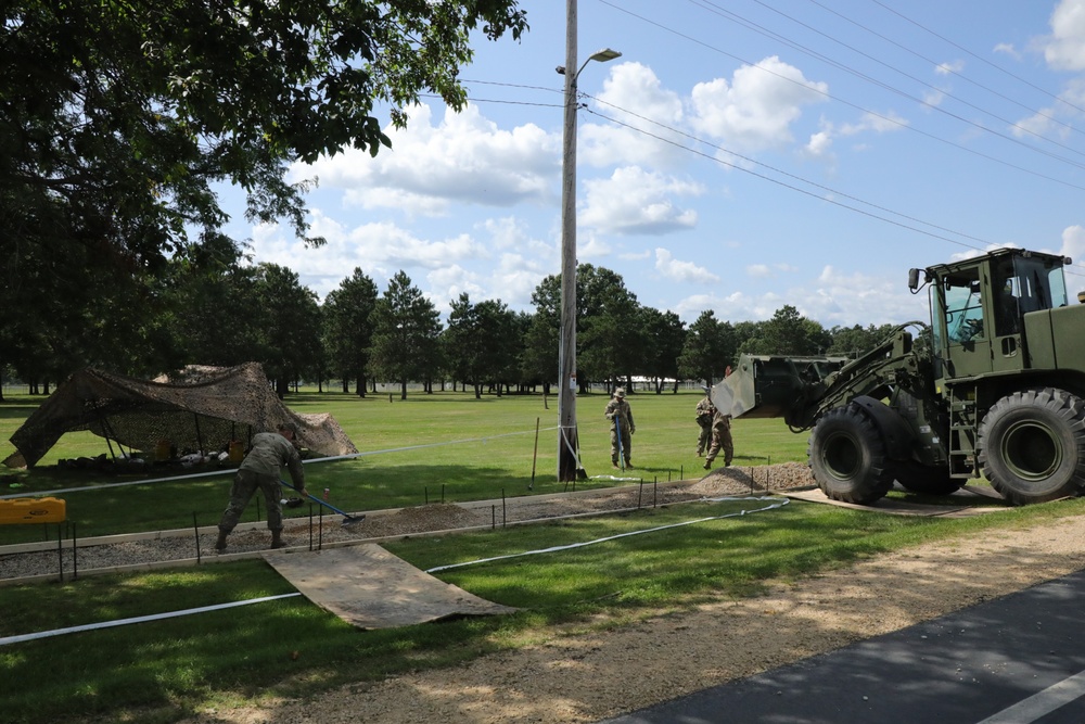 Soldiers with 612th Engineer Detachment complete Fort McCoy sidewalk troop project during CSTX 86-24-02