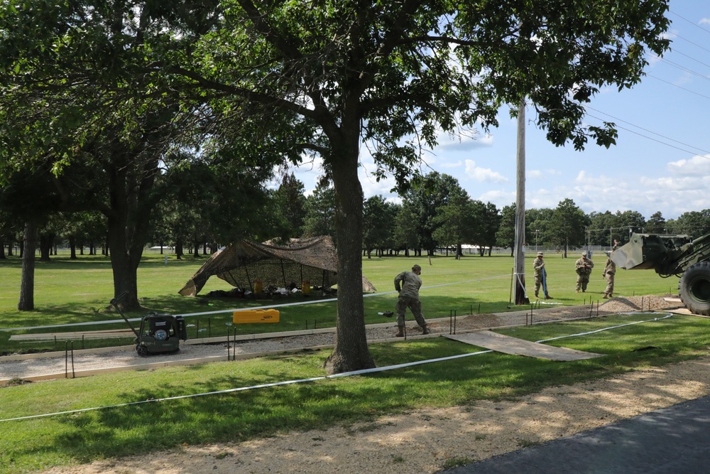 Soldiers with 612th Engineer Detachment complete Fort McCoy sidewalk troop project during CSTX 86-24-02