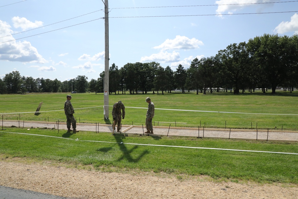 Soldiers with 612th Engineer Detachment complete Fort McCoy sidewalk troop project during CSTX 86-24-02